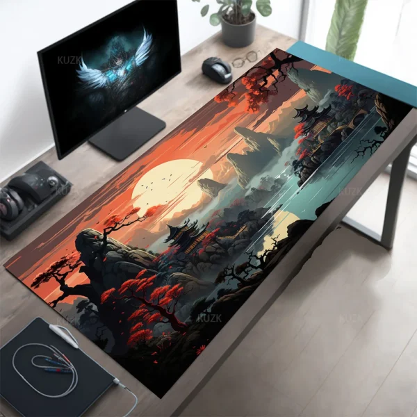 Japanese Dreamscape Desk Mat, Fantasy Keyboard Mat, Cute Mouse Pad, Large Game Table Decor, Gaming Mouse Mat, Desktop Accessory - Image 2