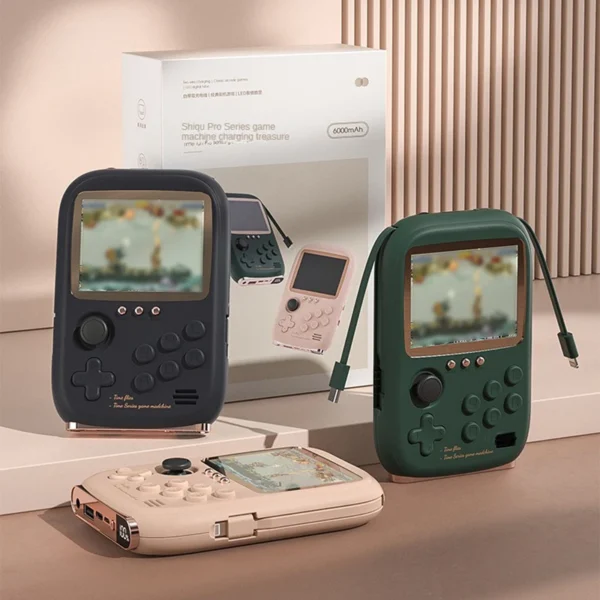 DY19 Mini Game Power Bank Portable Retro handheld Game Console 6000mAh capacity 3.2 Inch Soft Light Color Screen 10000+ Game - Image 2