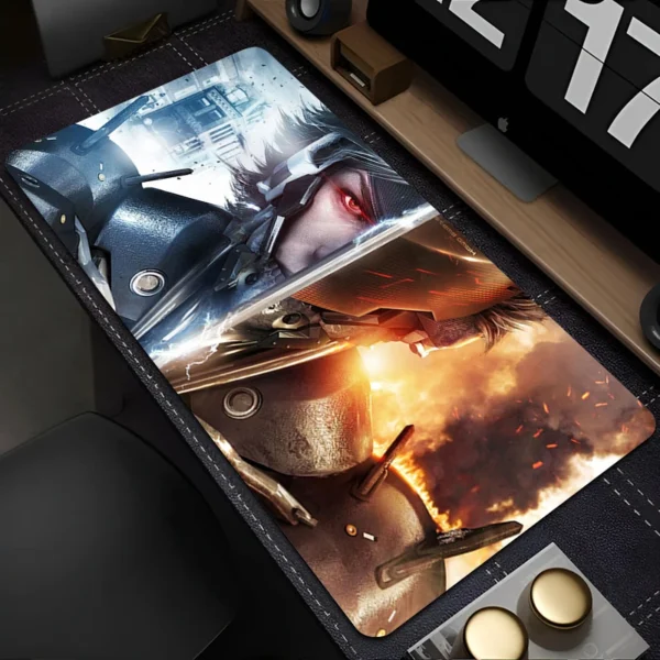 Metal Gear Rising Raiden Large Gamer Mouse Pad Laptop Gaming Accessories Keyboard Mousepad Anime Game Cabinet Table Mat Carpet - Image 2
