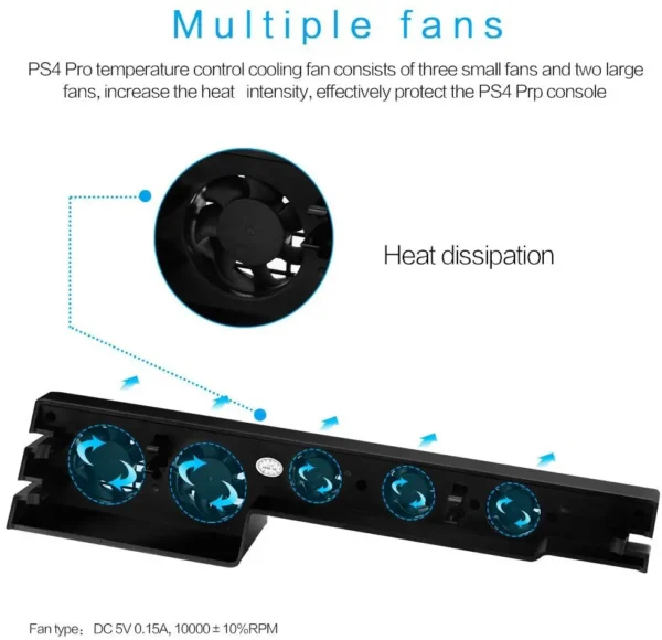 Fan Cooling Cooler For Sony PS4 Pro Slim Game Console Playstation Play Station PS 4 Accessory Stand Support Base Holder Consola - Image 5