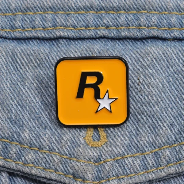 R Star Lapel Pin Modern Game Enamel Pin Men Women's Brooch Backpack Badges Brooches for Clothing Badges Cool Jewelry Accessories - Image 2