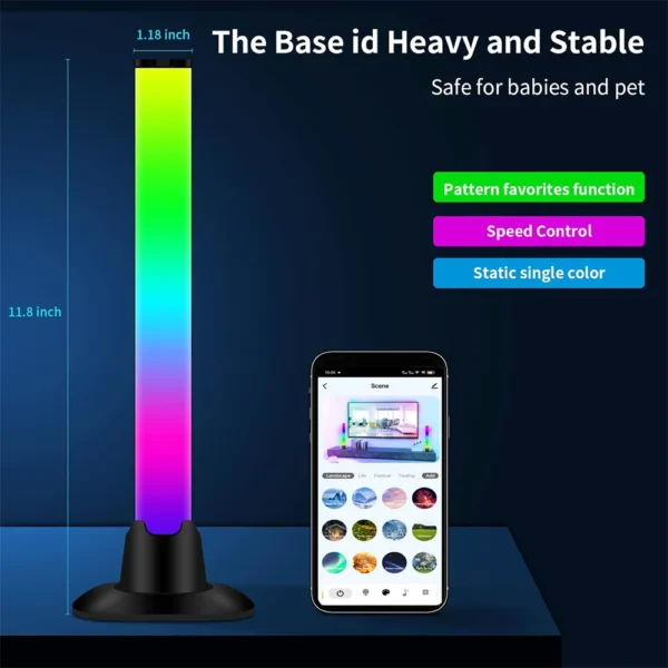 Wiscolor Smart RGB Pickup Light Music Rhythm Lights Gaming Table Lamp Christmas Decoration Ambient Light Rhythm Desktop Lighting - Image 3