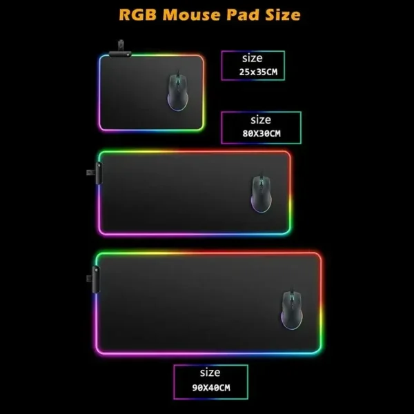 Furina Mousepad Rgb Genshin Impact Mouse Pad PC Gamer Cabinet Gaming Accessories Deskmat Room Decoration TableMat Backlight Mats - Image 6