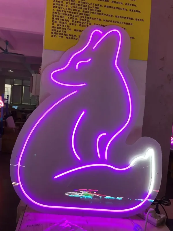 Fox Neon Signs Bar Club Gaming Room Art Wall Decoration Bedroom Christmas Party Decor for Teen Lamp Night Light Animal LED Lamps - Image 2