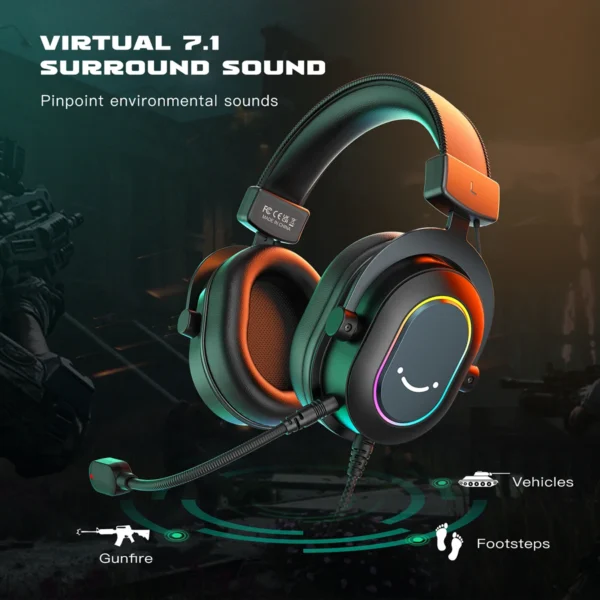 Fifine Dynamic RGB Gaming Headset - Image 2