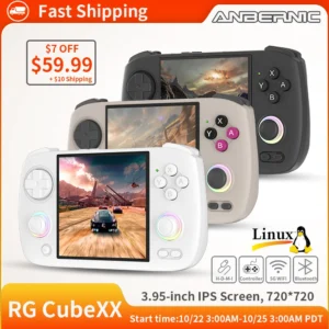 ANBERNIC RG CubeXX Handheld Game Console 3.95" IPS 720*720 Screen Linux WIFI Bluetooth HD-Connection Retro Video Gaming Console