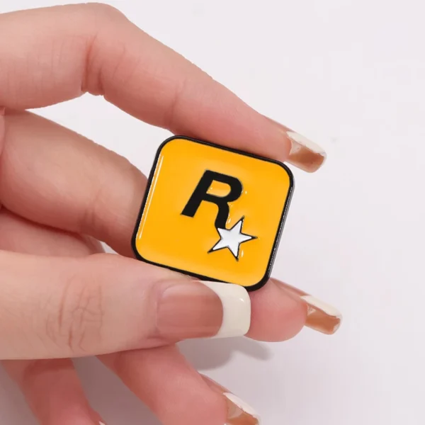 R Star Lapel Pin Modern Game Enamel Pin Men Women's Brooch Backpack Badges Brooches for Clothing Badges Cool Jewelry Accessories