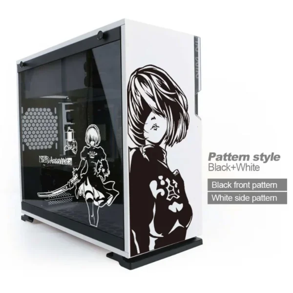 NieR:Automata ATX Gaming PC Case Stickers Mid Tower Computer Decorative Decal Anime Removable Waterproof Sticker - Image 2