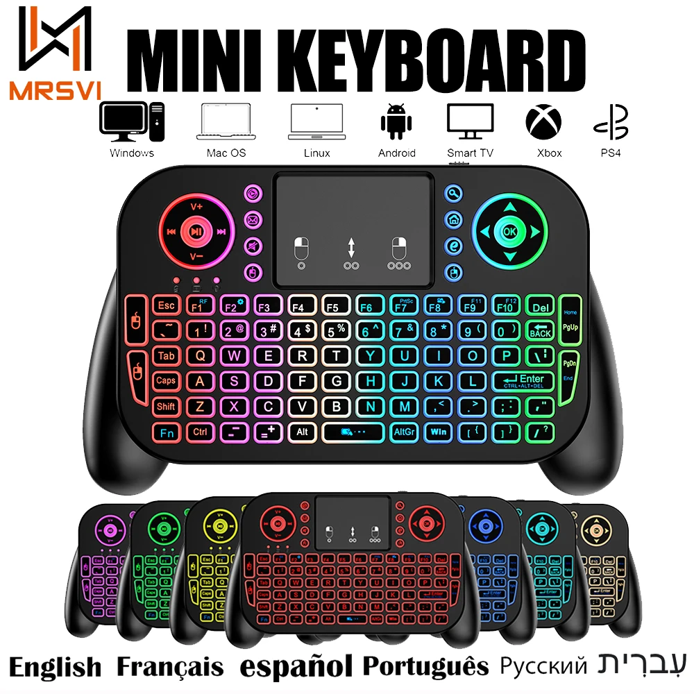 7 Color V8 Mini Wireless Bluetooth Keyboard