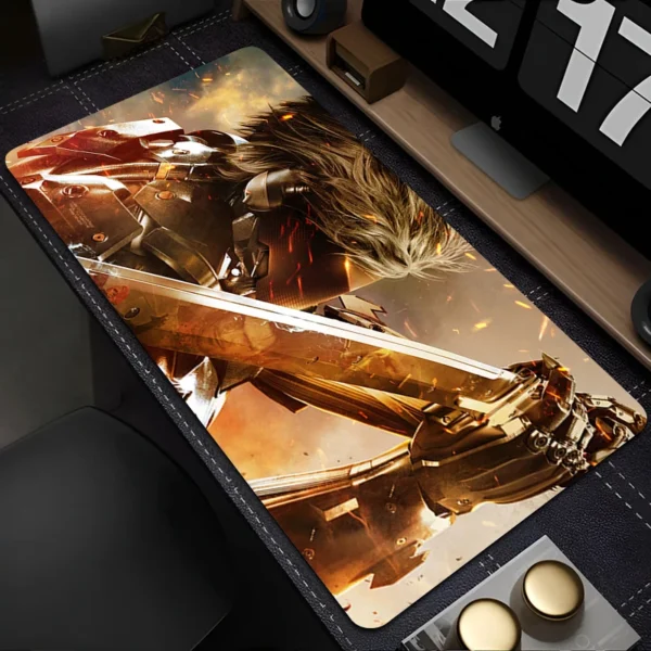 Metal Gear Rising Raiden Large Gamer Mouse Pad Laptop Gaming Accessories Keyboard Mousepad Anime Game Cabinet Table Mat Carpet