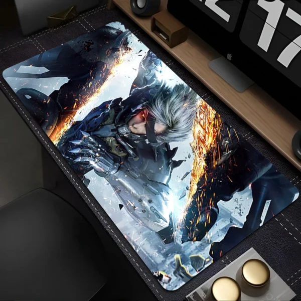 Metal Gear Rising Raiden Large Gamer Mouse Pad Laptop Gaming Accessories Keyboard Mousepad Anime Game Cabinet Table Mat Carpet - Image 5