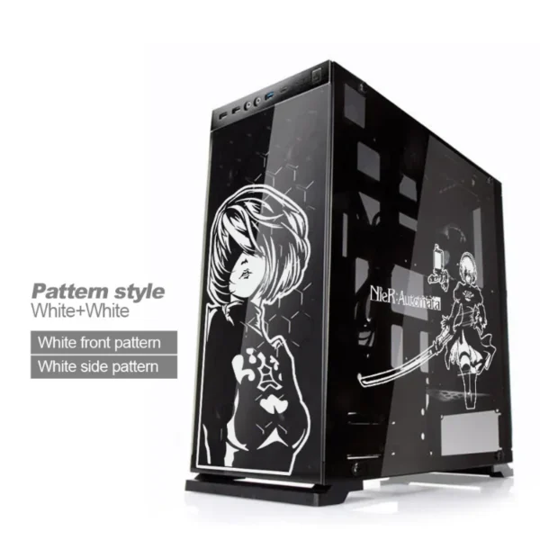 NieR:Automata ATX Gaming PC Case Stickers Mid Tower Computer Decorative Decal Anime Removable Waterproof Sticker - Image 3