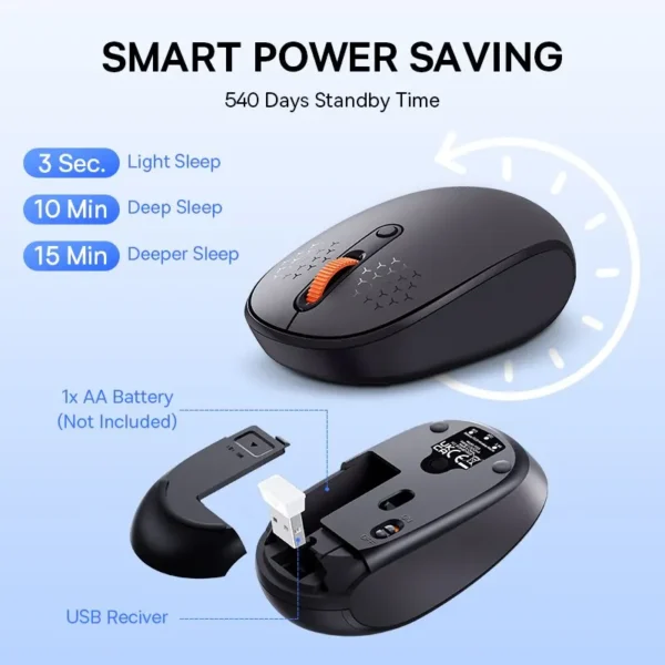 Cutesy Wireless Bluetooth 5.0 Mouse 1600 DPI Silent Click - Image 5