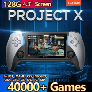 NEW Project X Portable Video Game Console 128G 40000+ Games 4.3” IPS Screen