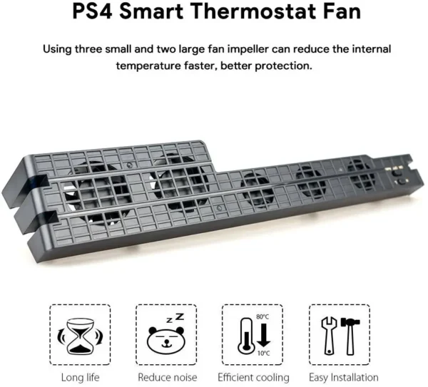 Fan Cooling Cooler For Sony PS4 Pro Slim Game Console Playstation Play Station PS 4 Accessory Stand Support Base Holder Consola - Image 4
