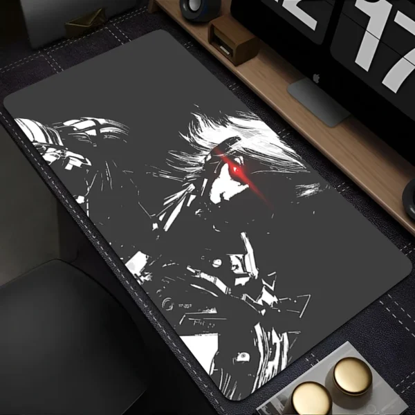 Metal Gear Rising Raiden Large Gamer Mouse Pad Laptop Gaming Accessories Keyboard Mousepad Anime Game Cabinet Table Mat Carpet - Image 3