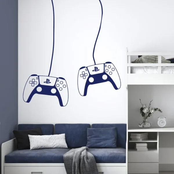 Gamer Wall Decal Video Games PS4 Controller Wall Sticker Gaming Room Decoration Removable Wall Art Decals A391 - Image 2