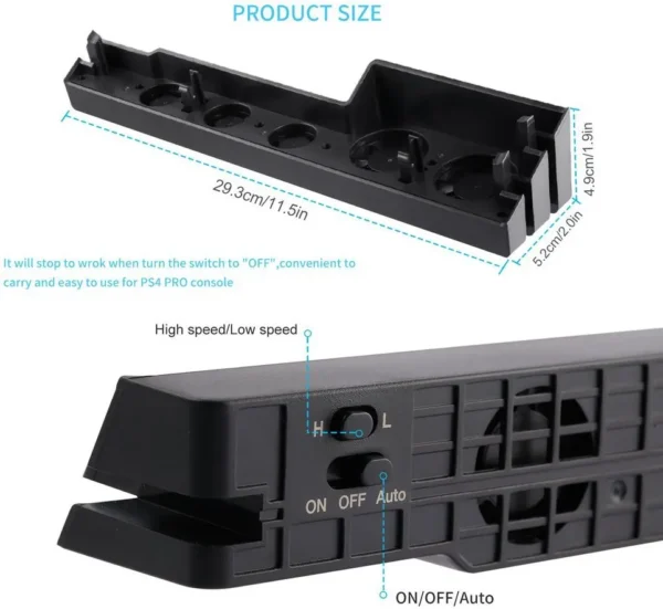 Fan Cooling Cooler For Sony PS4 Pro Slim Game Console Playstation Play Station PS 4 Accessory Stand Support Base Holder Consola - Image 6