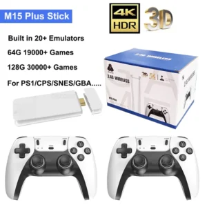 M15 Plus Game Stick Pro Mini TV Handheld Game Classic 4K Game Emulator HD Output Gaming Retro Consola for PS1